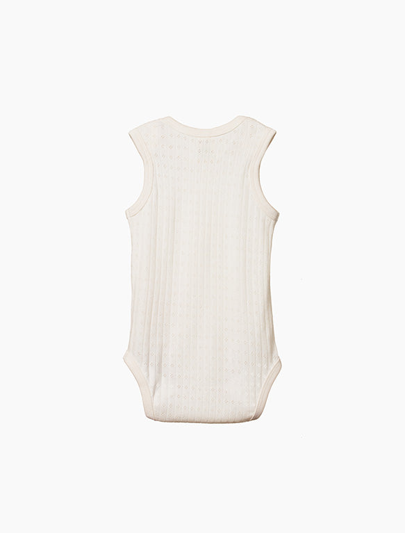 Image of Pointelle Singlet in Natural.