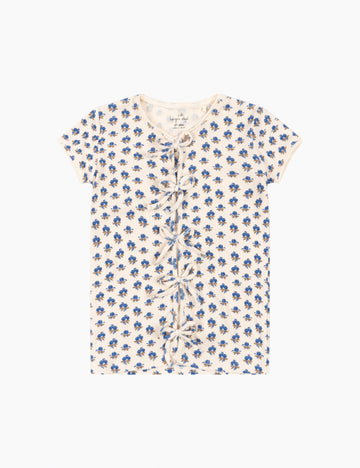 image of pointelle top in picco blue