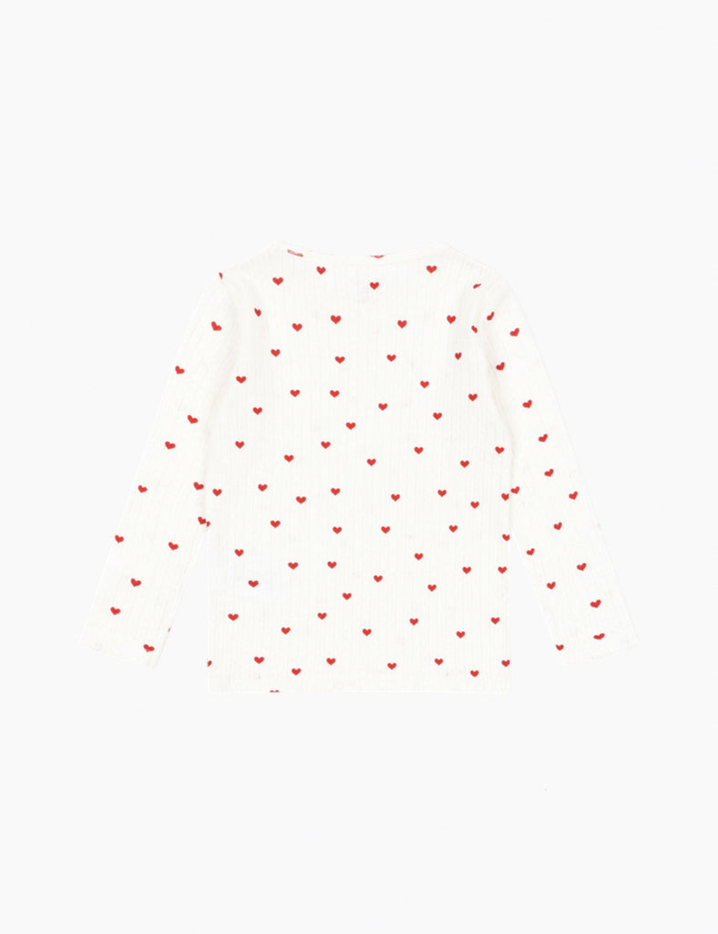 Image of Pointelle Minnie Top in Mini Hearts.