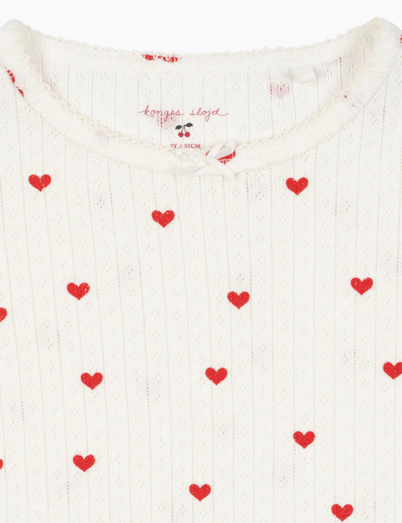 Image of Pointelle Minnie Top in Mini Hearts.