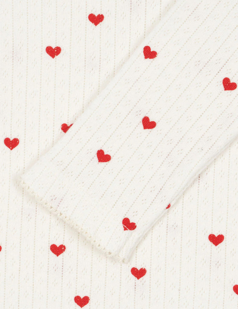 Image of Pointelle Minnie Top in Mini Hearts.