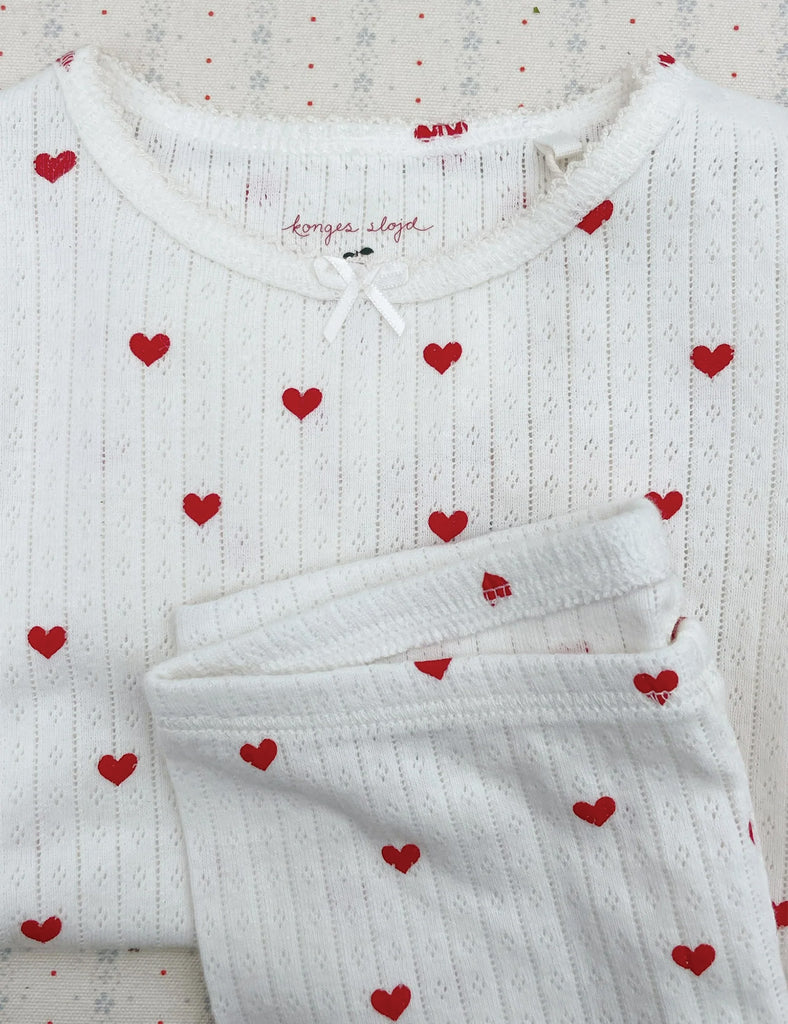 Image of Pointelle Minnie Top in Mini Hearts.