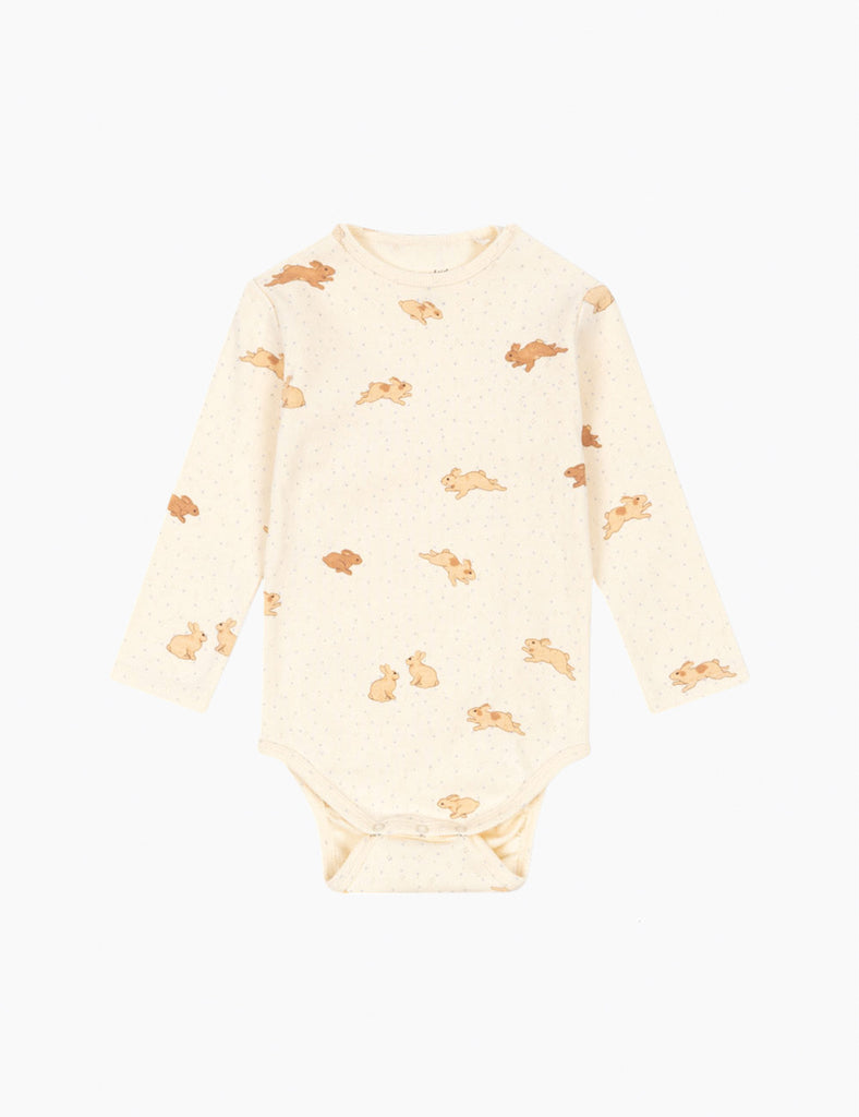 image of pointelle minnie bodysuit in petite bunny print