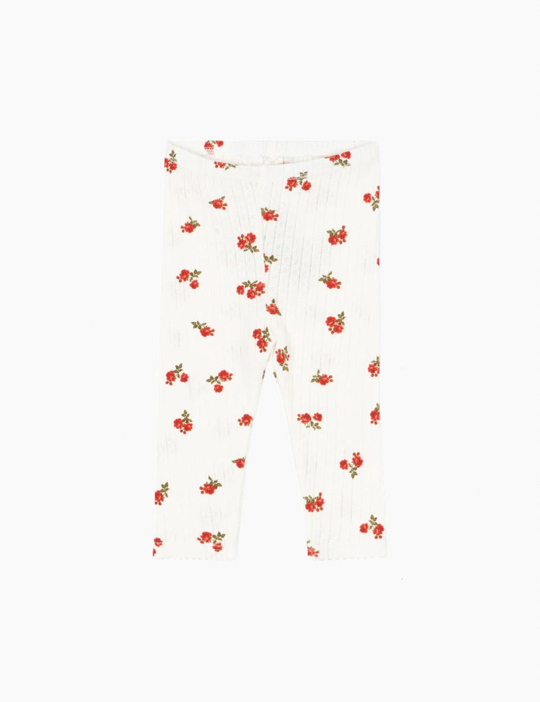 Image of Pointelle Minnie Legging in Rose Red