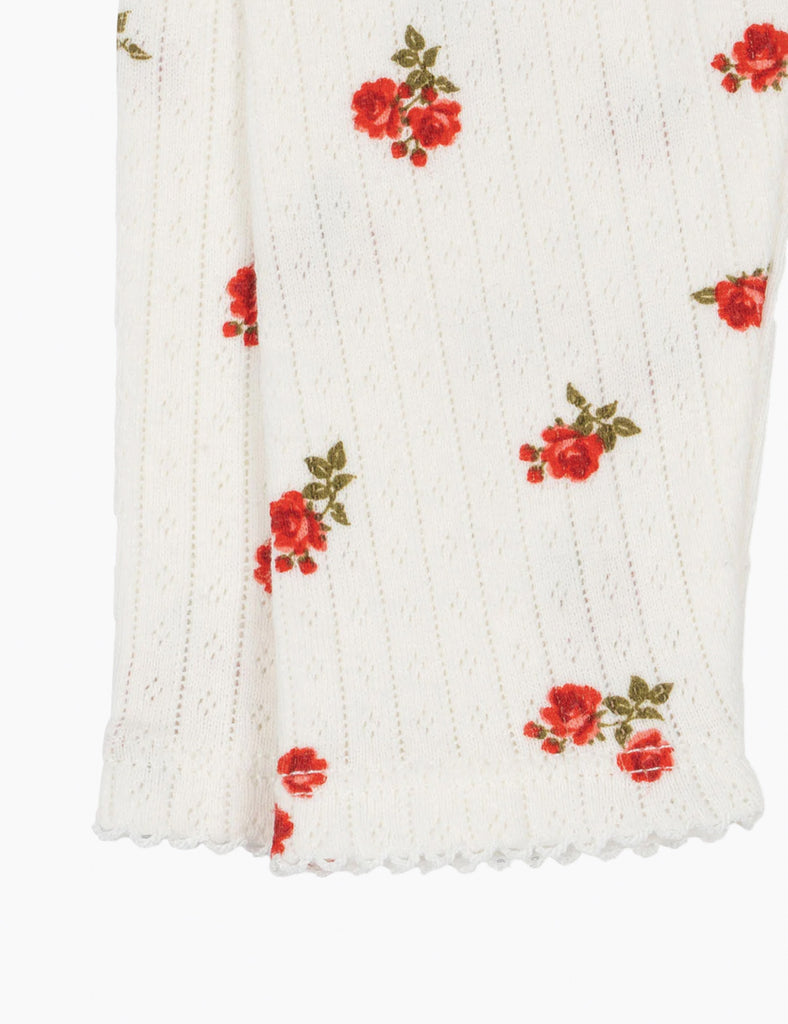 Image of Pointelle Minnie Legging in Rose Red