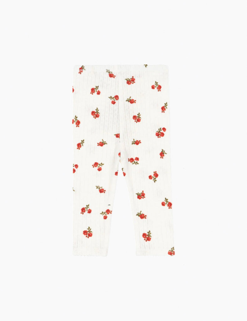 Image of Pointelle Minnie Legging in Rose Red