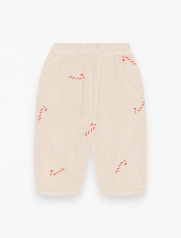 Polar Sweatpant in Candy Cane print flat lay image.