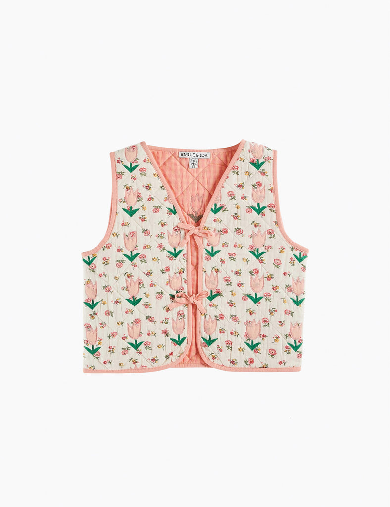 Image of Quilted Vest in Floresco