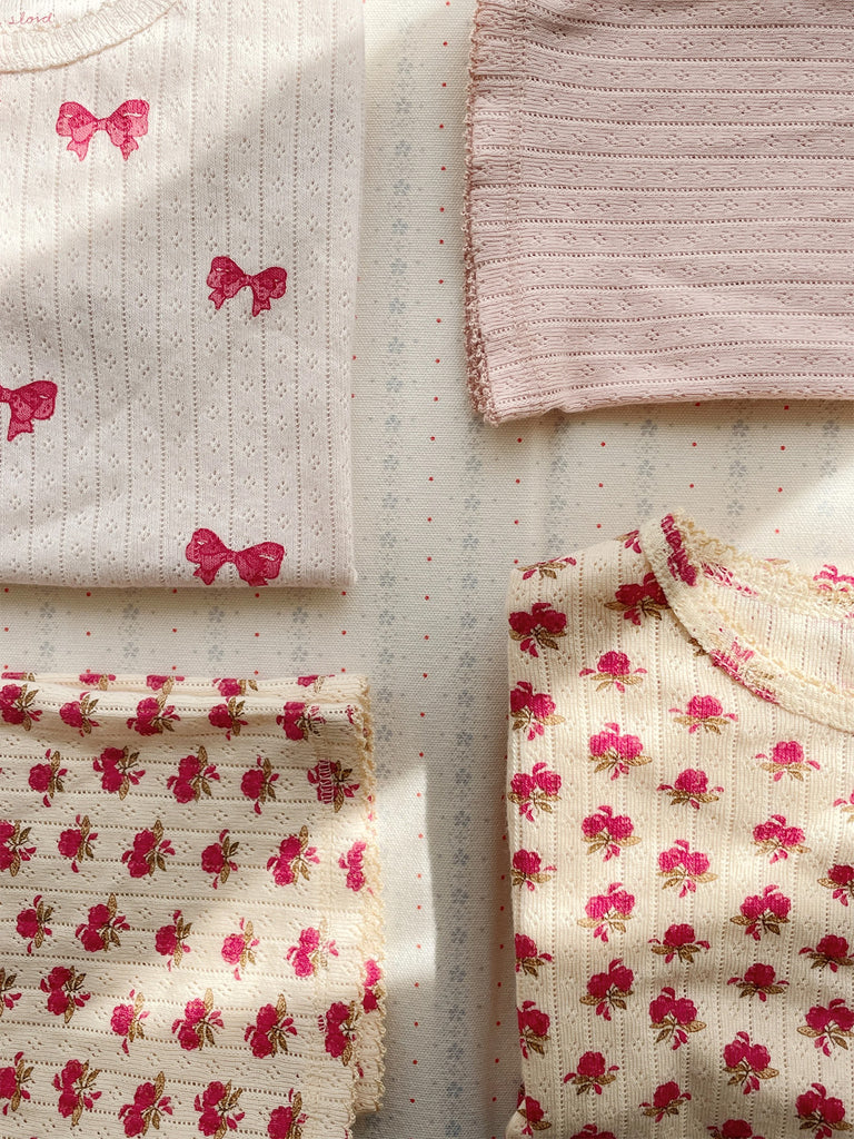 Image of Pointelle Minnie Tee in Rosie Sorbet