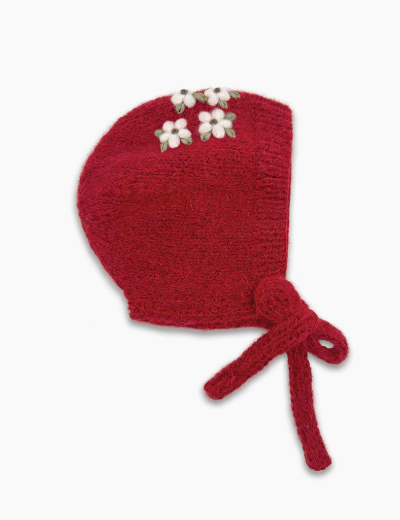 image of red daisy waive bonnet