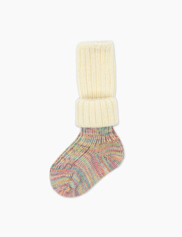 Image of Ribbed Knit Socks in Sherbert.