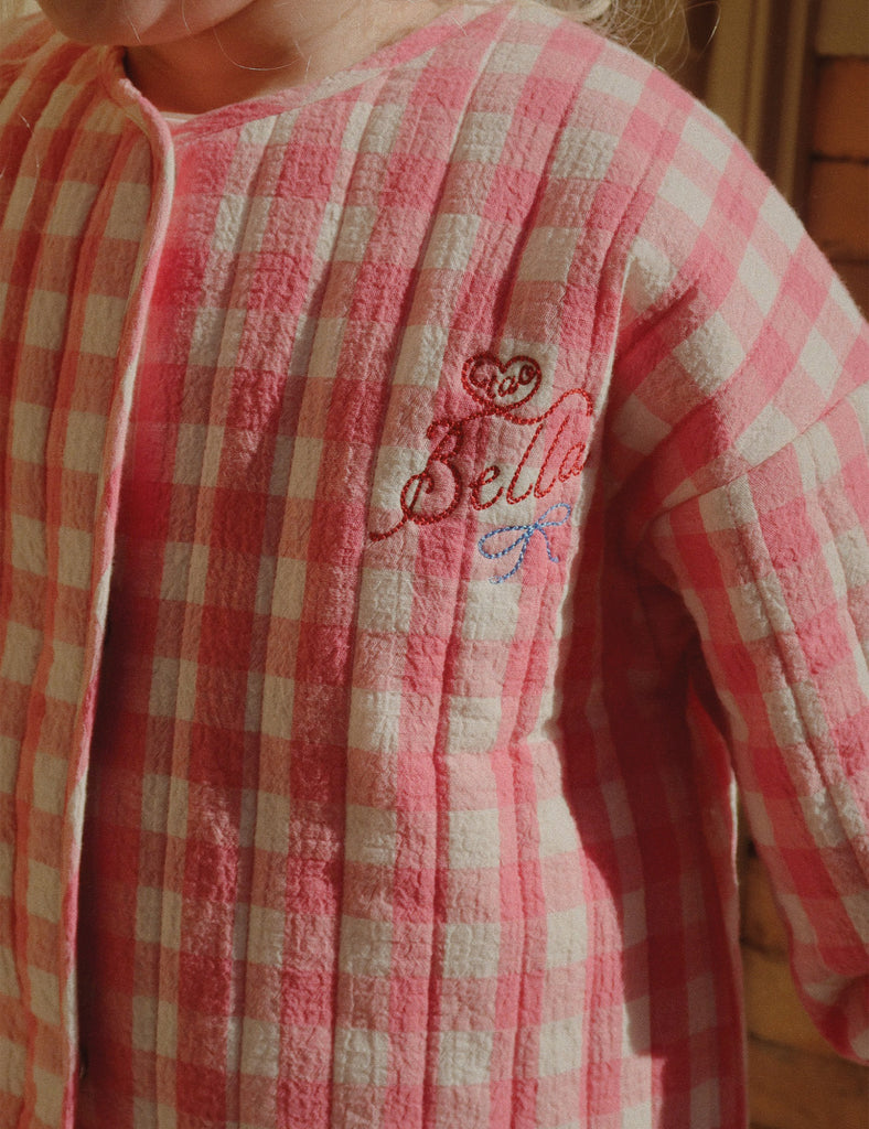Image of Rosie H-W X Konges Sløjd Bella Jacket in Peach Blossom Check