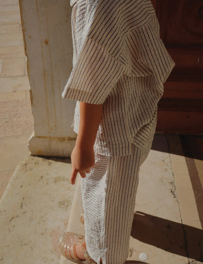 Image of Rosie H-W X Konges Sløjd Duo Pants in Stripe Bluie