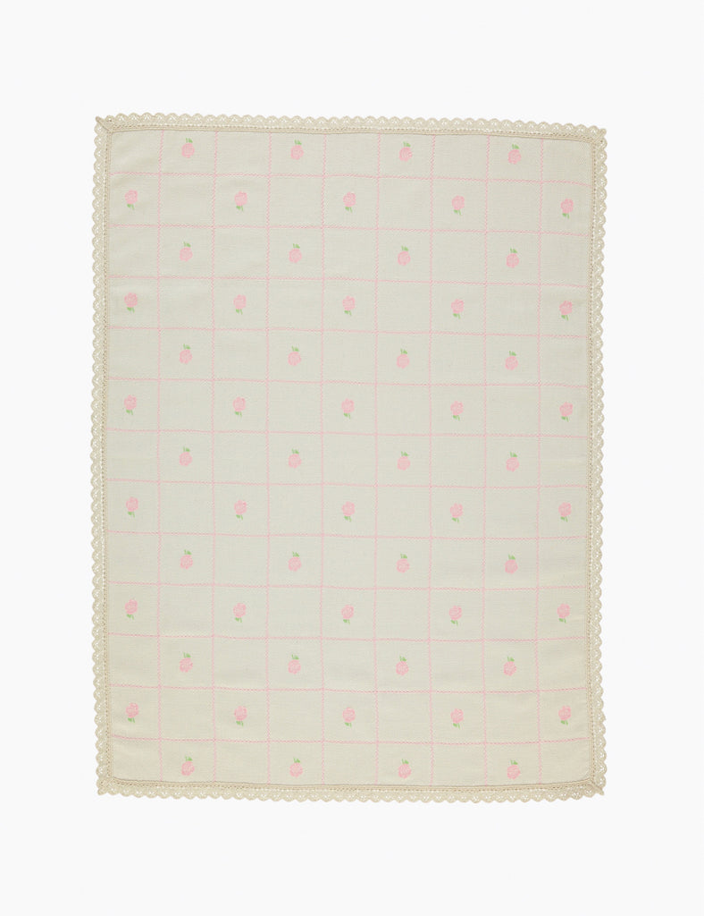 Image of Rosie Jacquard Blanket in Mauve Pink Jacquard