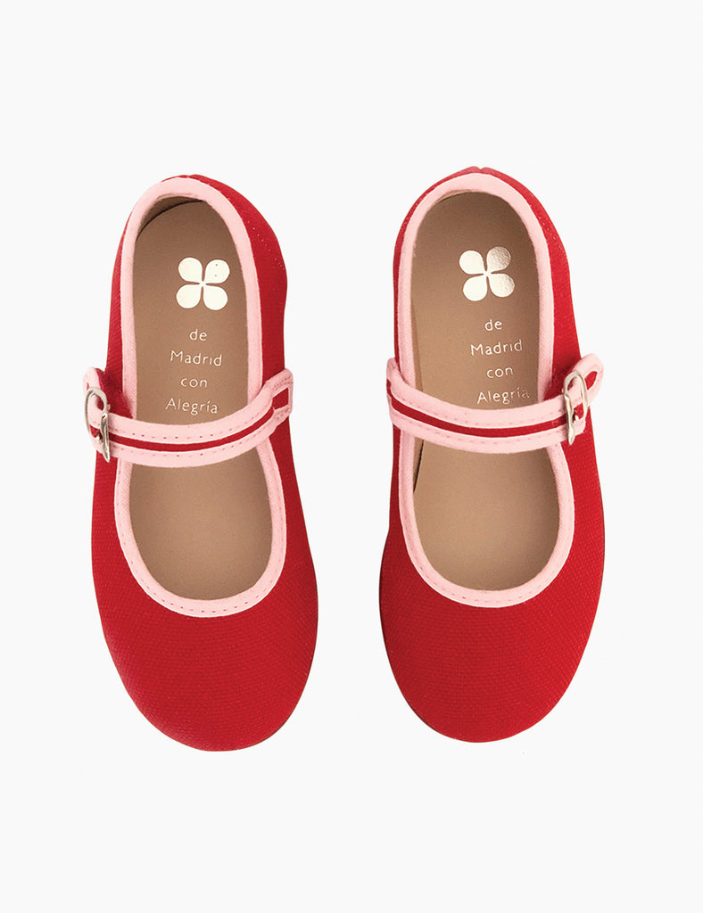 image of mary jane flats in rouge