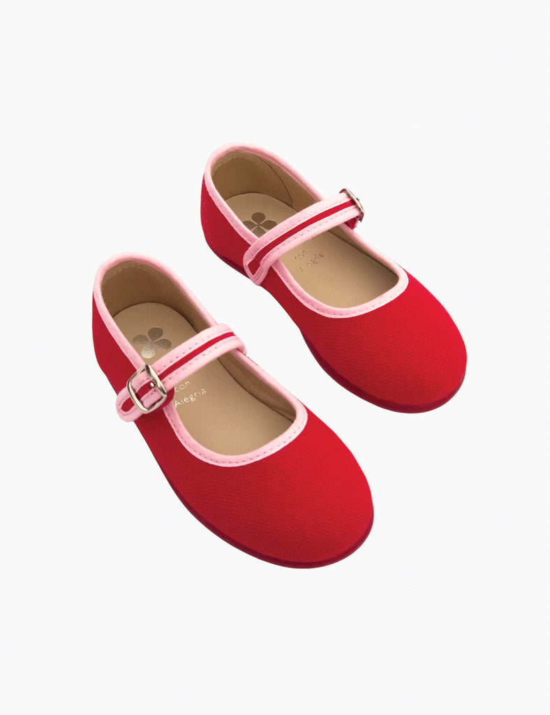 image of mary jane flats in rouge