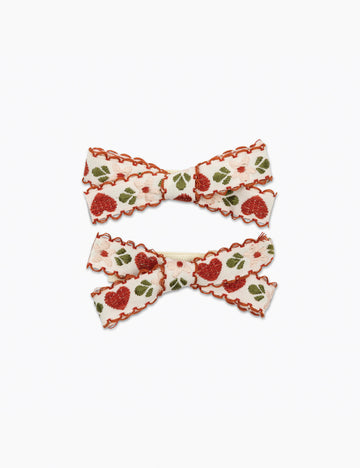 Image of Rustic Cottage Bow Clips.