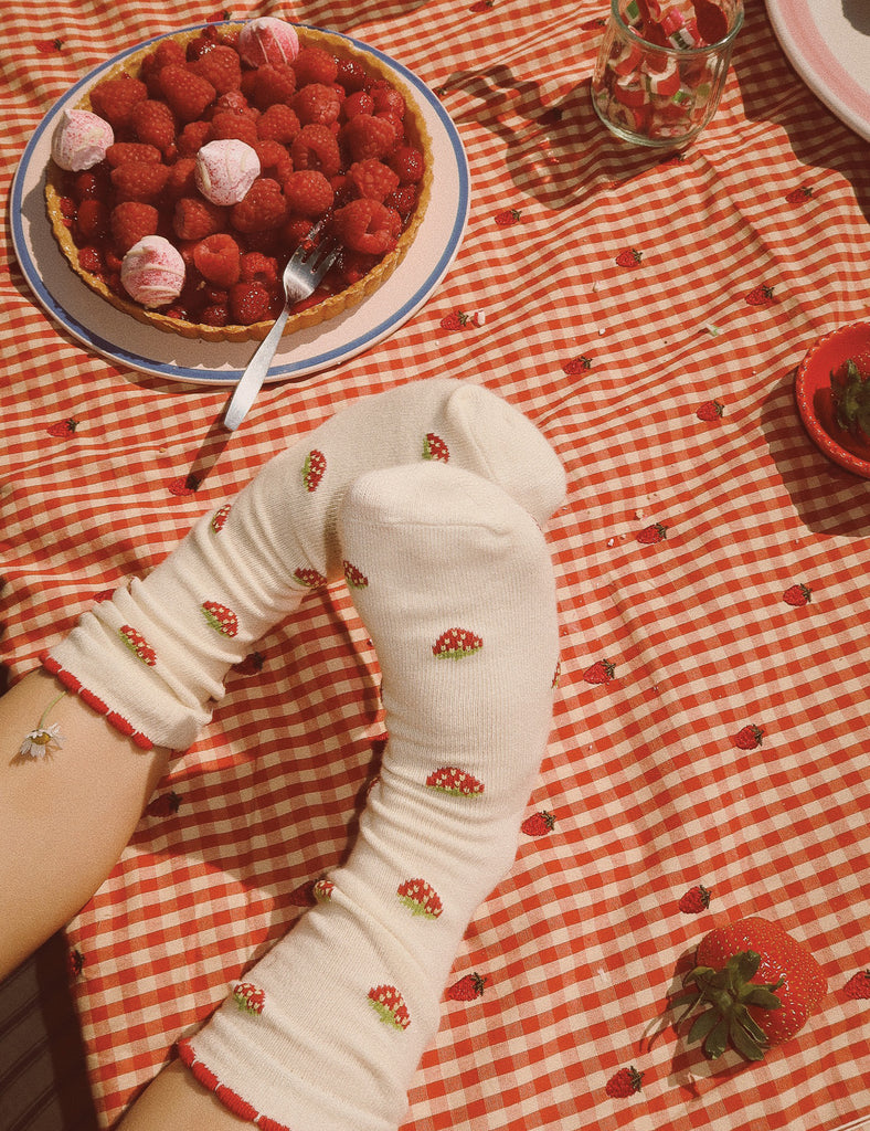 Image of socks in strawberry