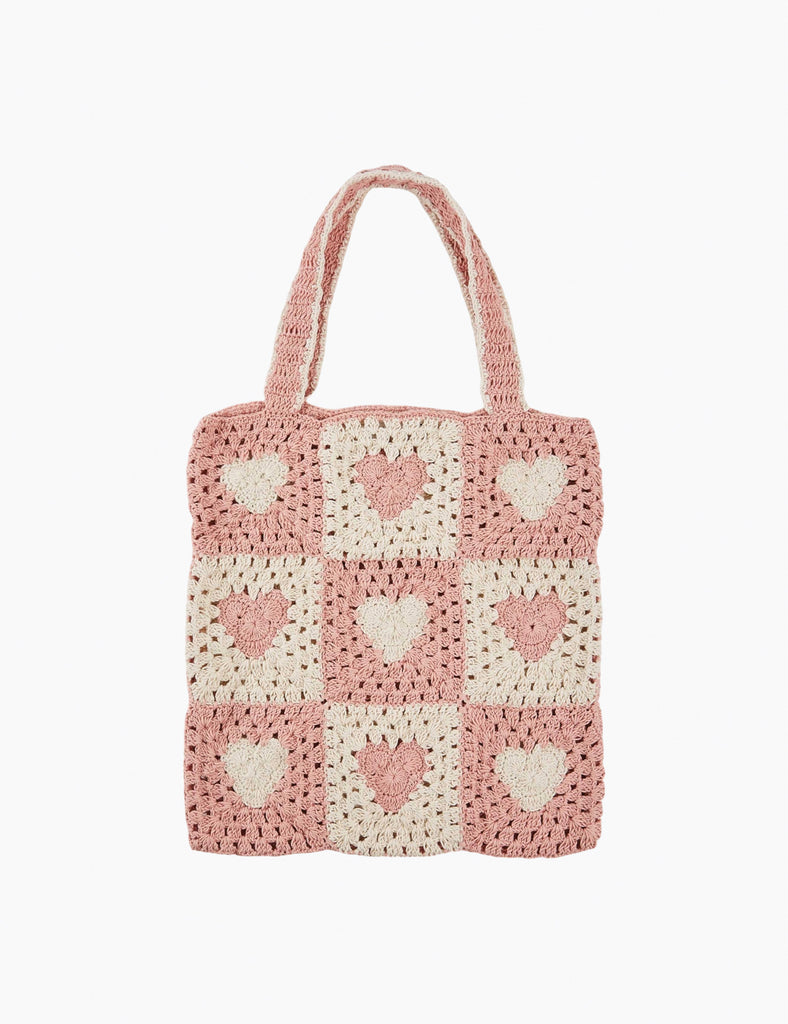 Image of crochet heart bag