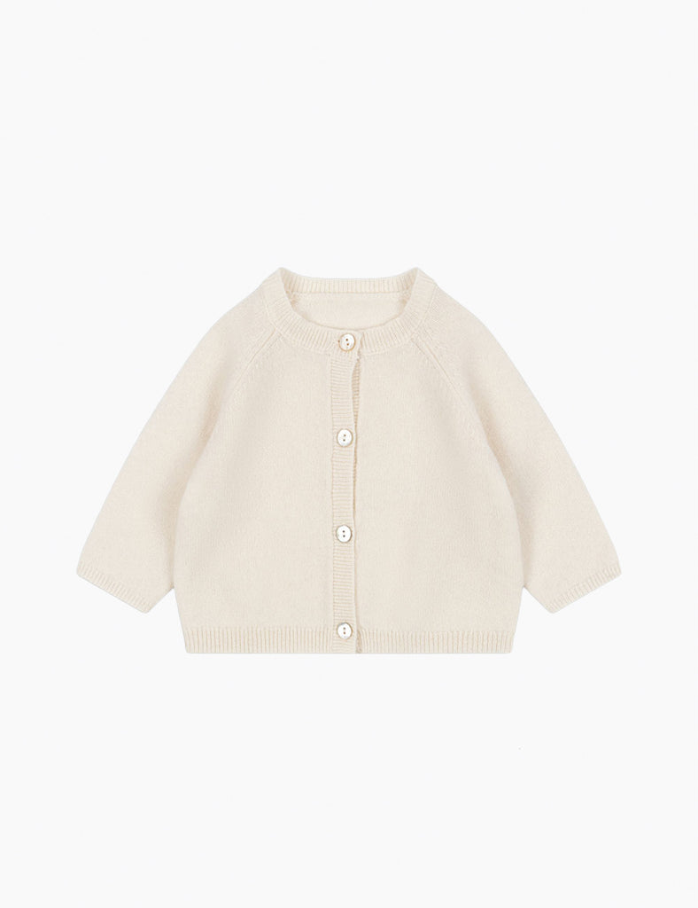 Beige cardigan on a white background