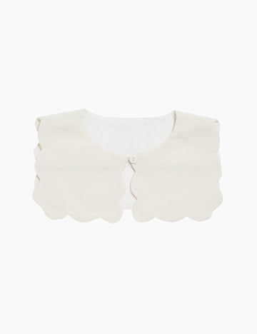 image of scalloped collar in off white