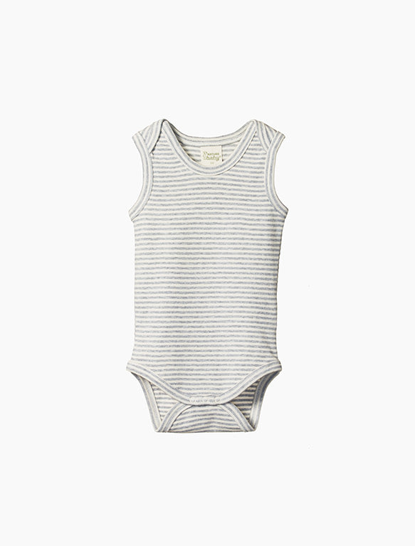 Image of the Singlet in Grey Stripe.