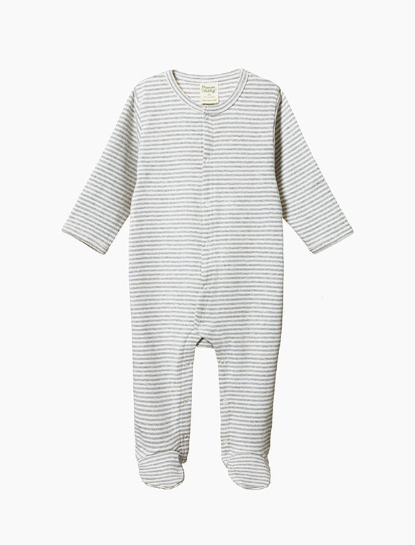 Image of Stretch and Grow in Grey Marl Stripe