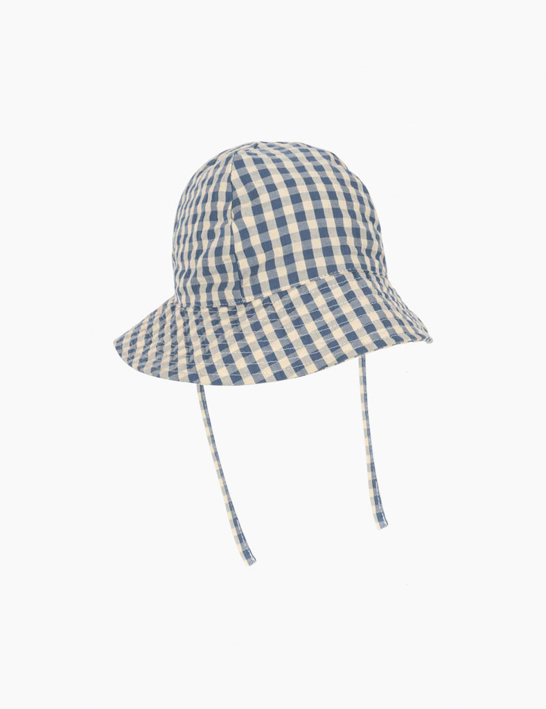 image of kim sun hat in blue gingham