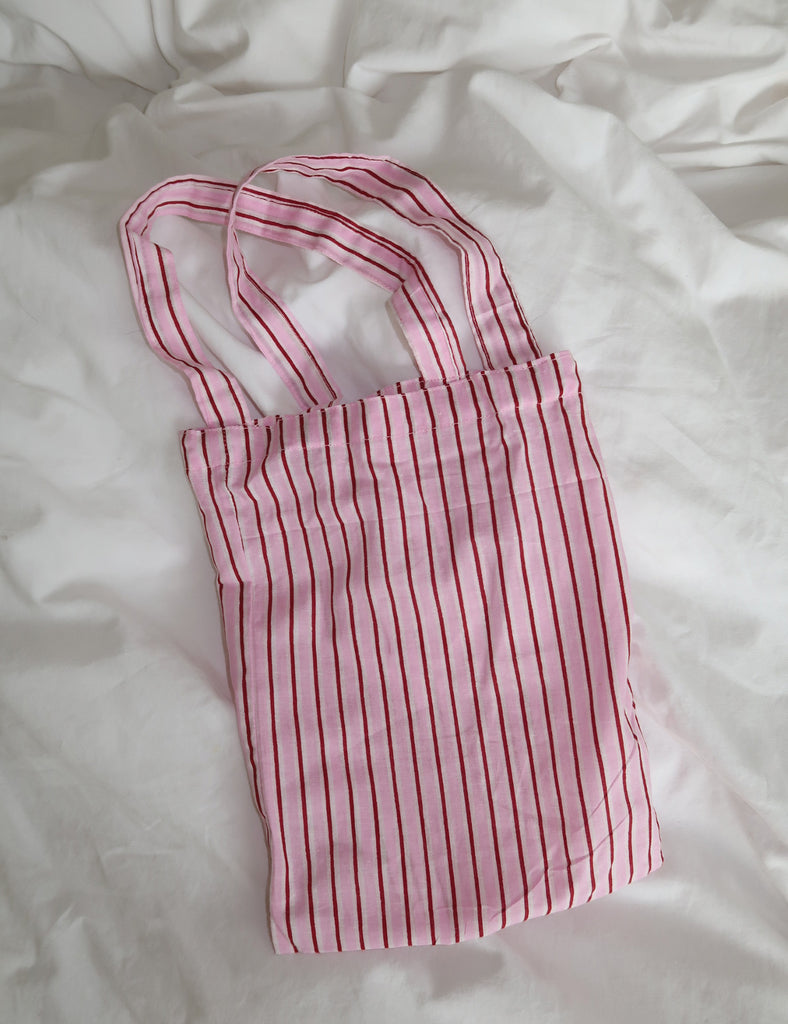 sunday set in pink stripey