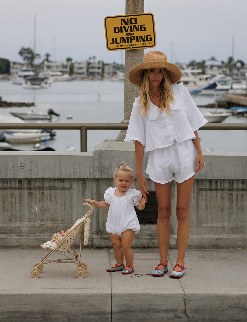 Image of Sylvie Blouse in White Linen