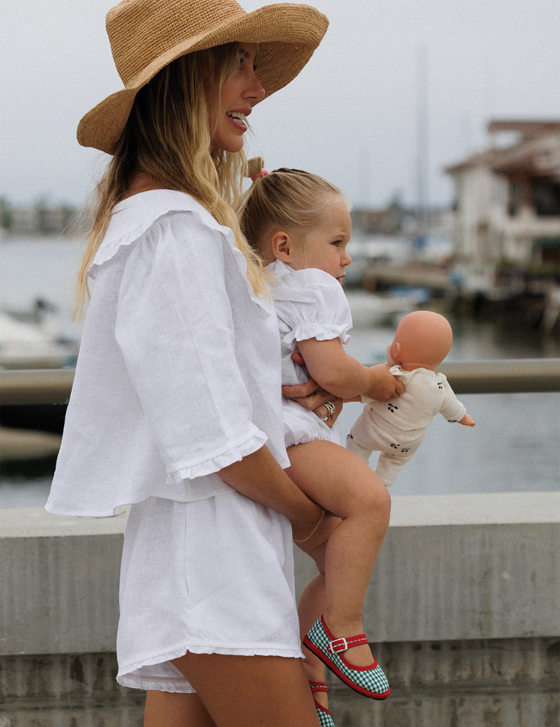 Image of Sylvie Blouse in White Linen