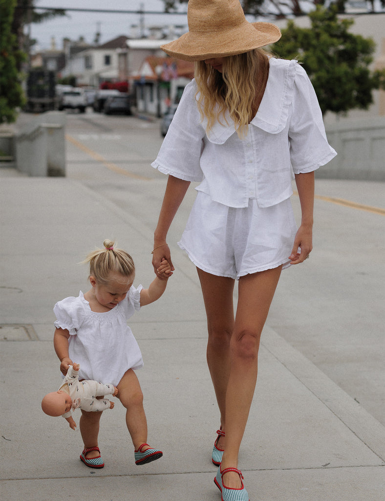 Image of Sylvie Blouse in White Linen