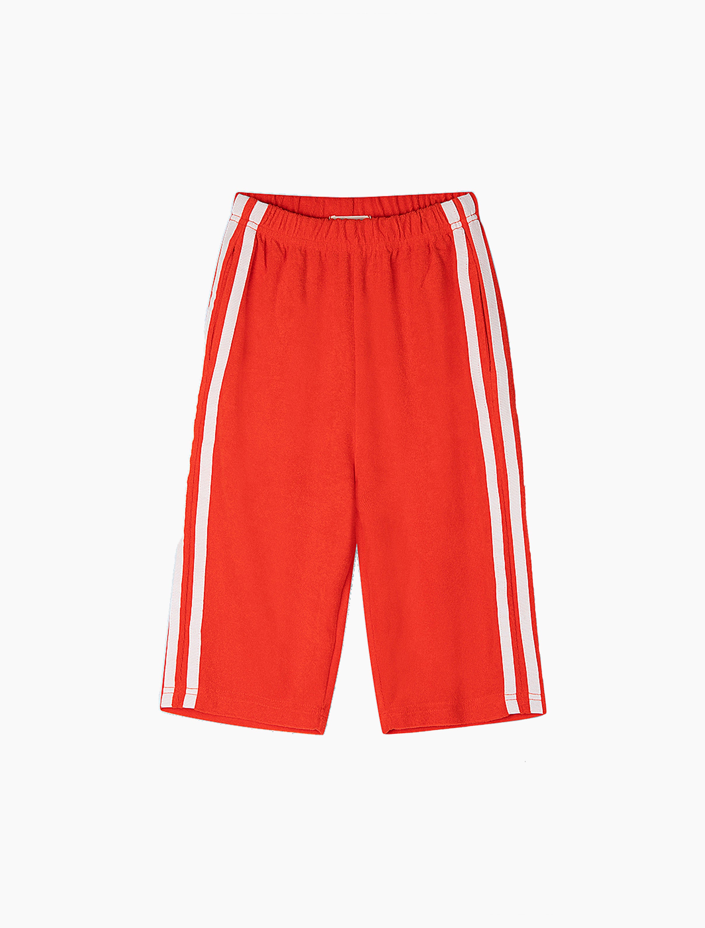 ボトムス・スパッツ ziggy zaza / twin stripe terry pant 3-4y Twin Stripe Terry Pant in Rosso – Spilled Milk