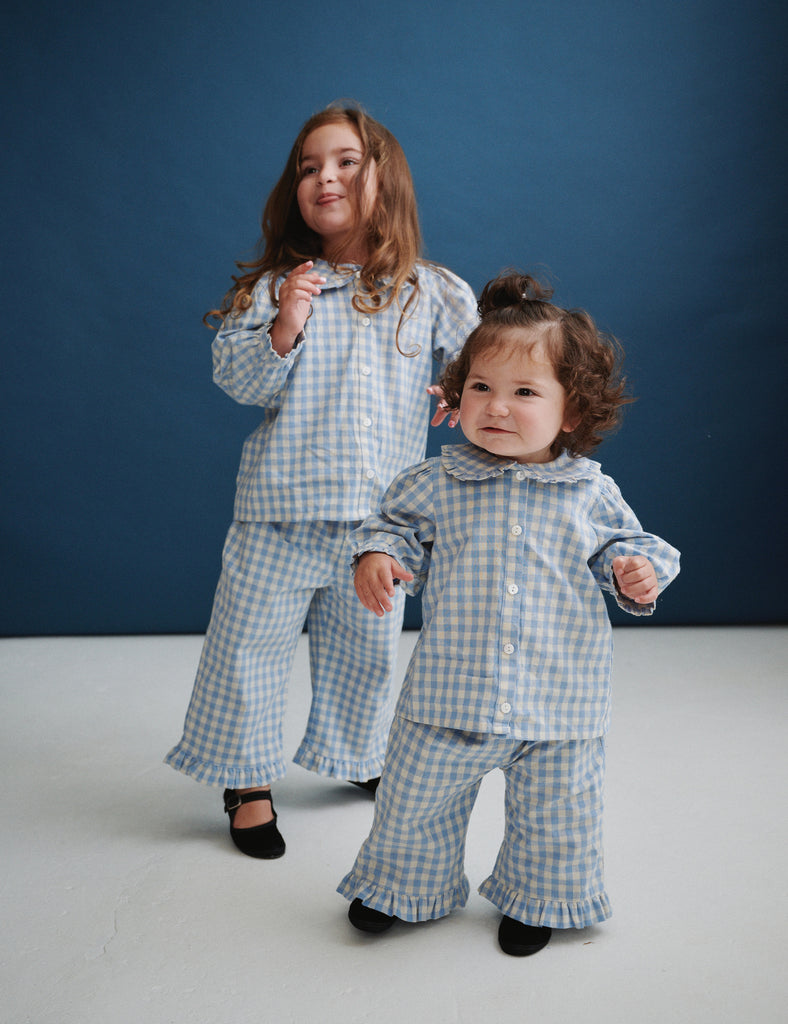 Image of Tillie Pants in Bluebell Check.