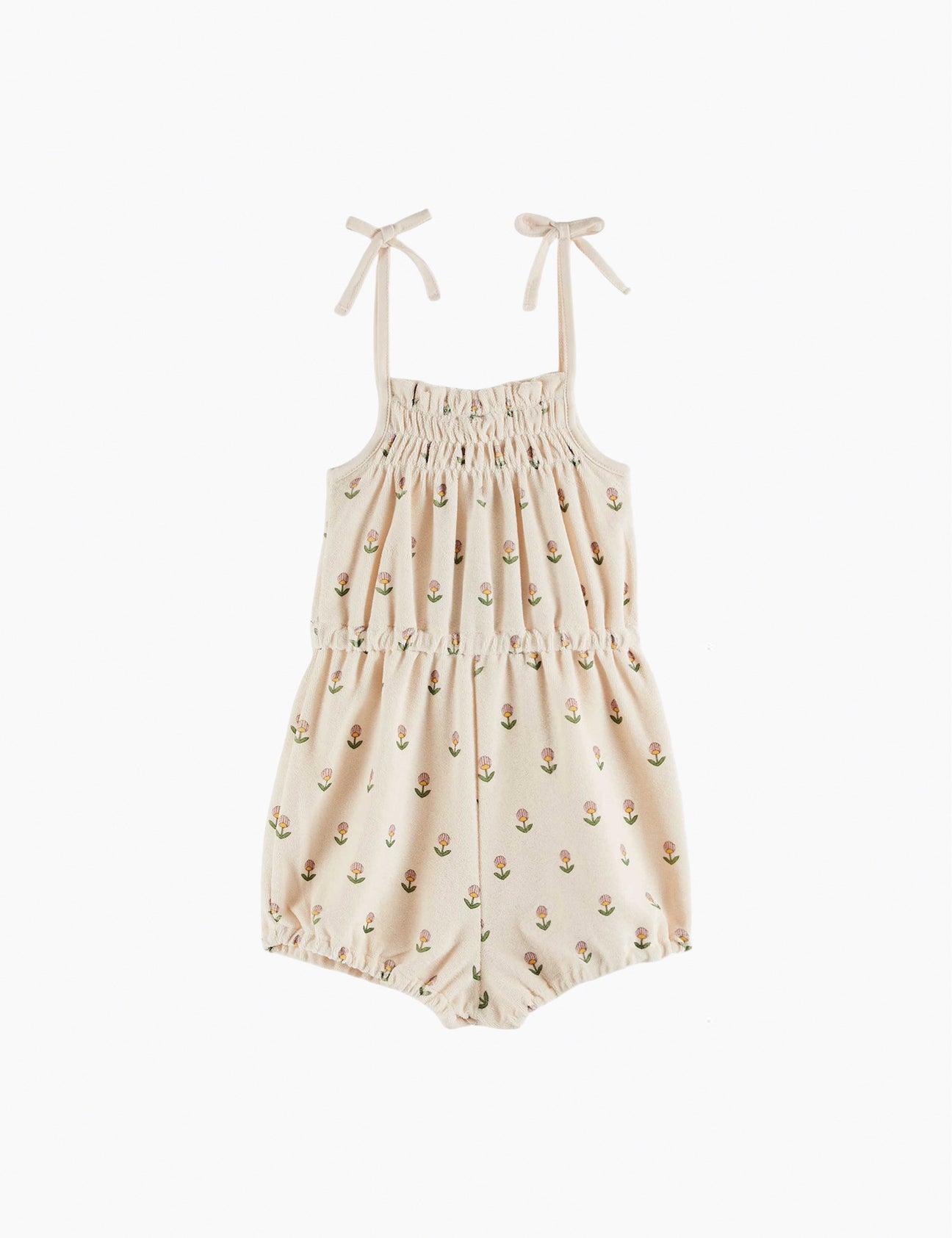 Image of Printed Terry Playsuit in Sweet Flowers