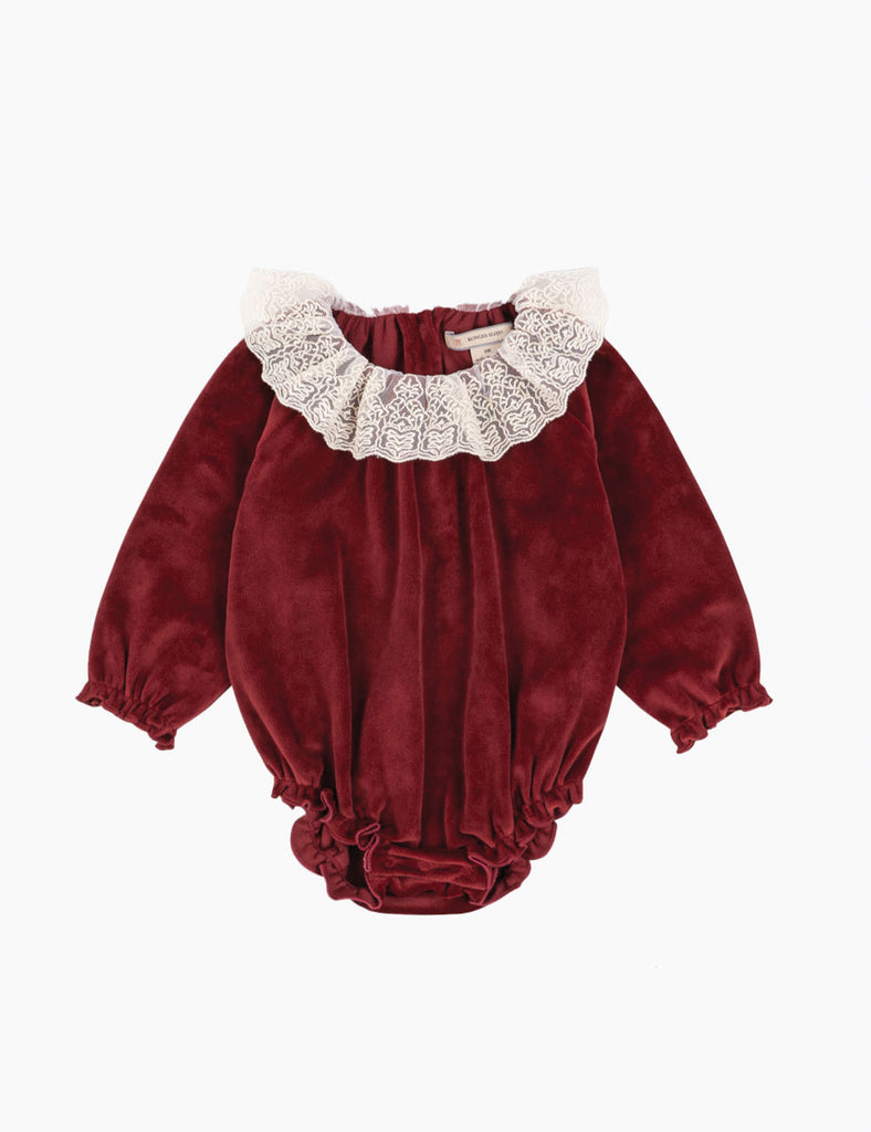 Image of Venola Romper in Red Dahlia.