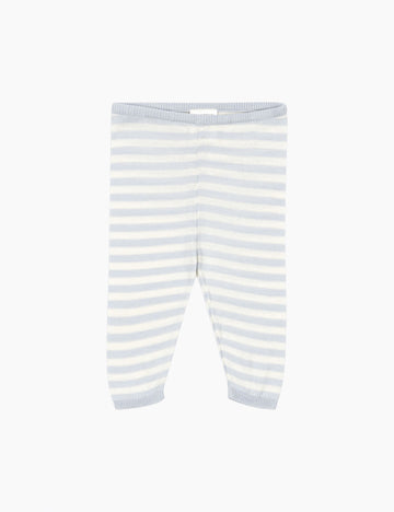 Striped baby leggings on a white background