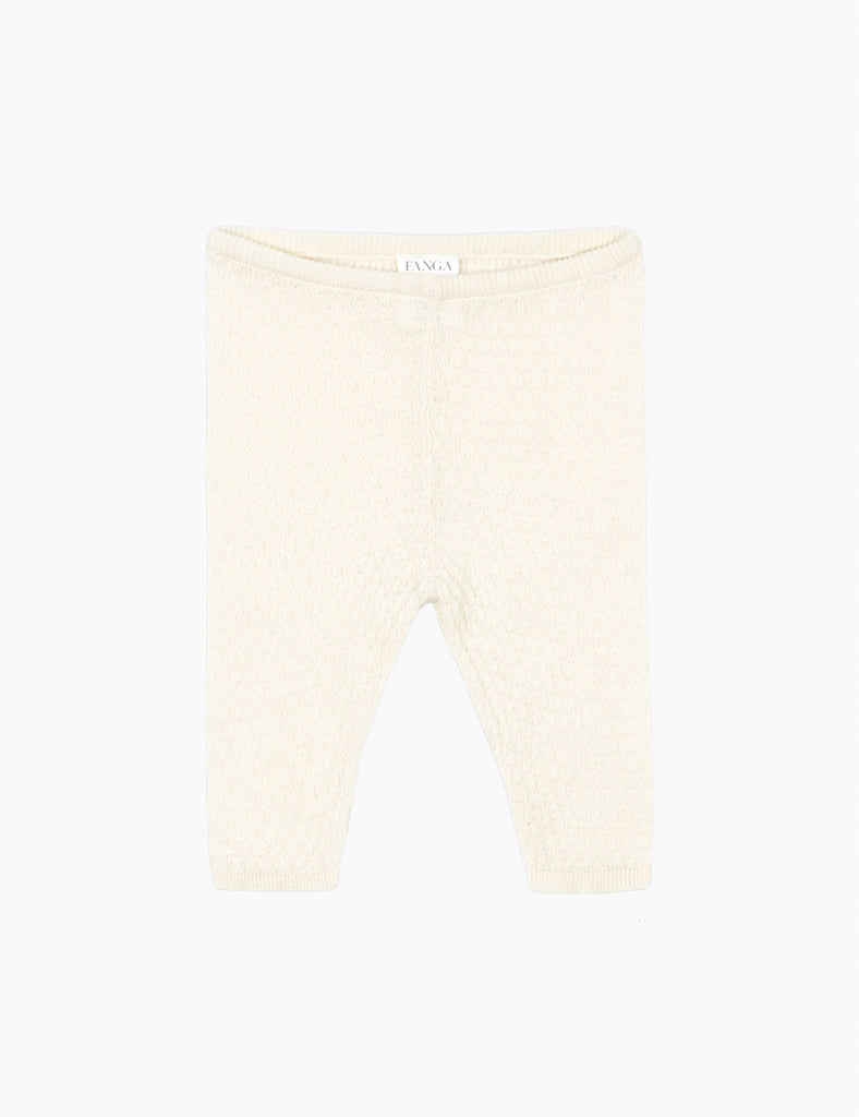 Beige leggings on a white background