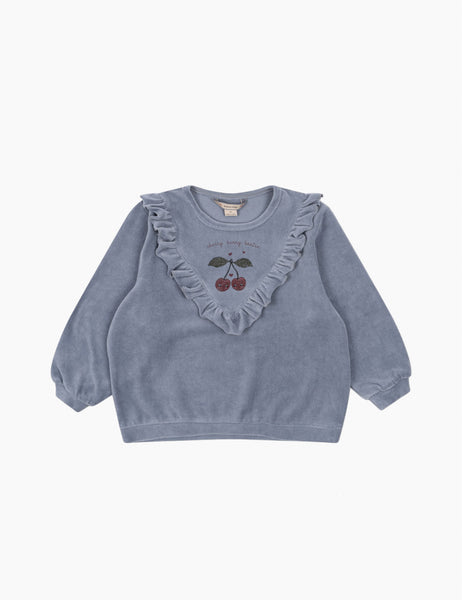 Wally Frill Sweatshirt in Tradewinds – Spilled Milk