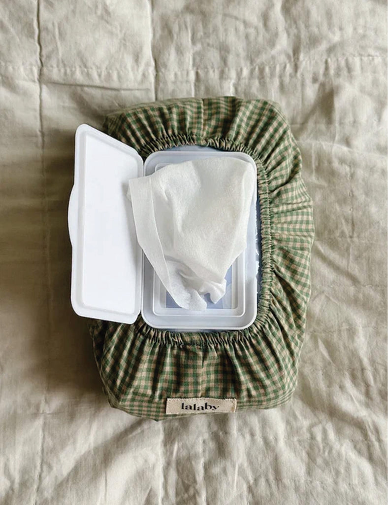 Image of Wet Wipe Cover in Green Check