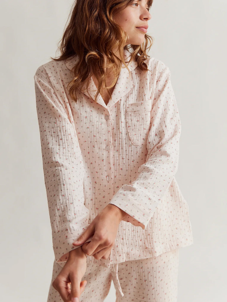 Image of Women's Traditional Set in Blush Muslin