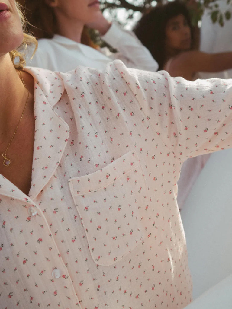 Image of Women's Traditional Set in Blush Muslin