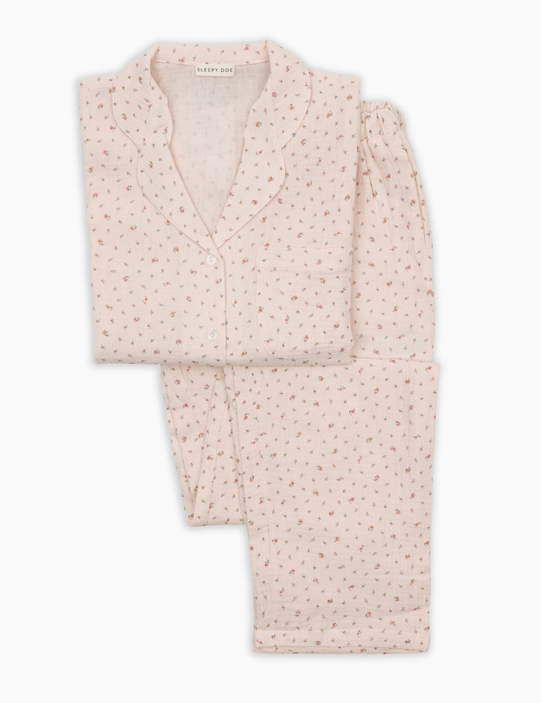 Image of Women's Traditional Set in Blush Muslin