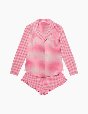 Image of the Womens Gingham PJ Set.