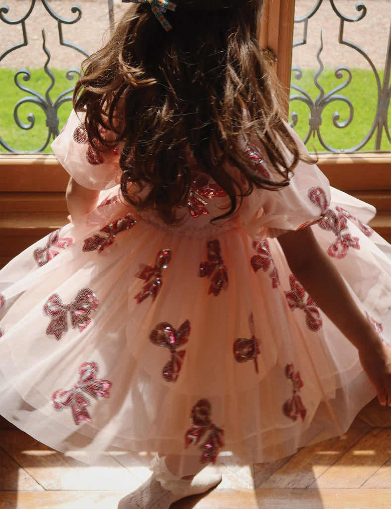 Image of Yvonne Sleeve Dress in Bella Bow.