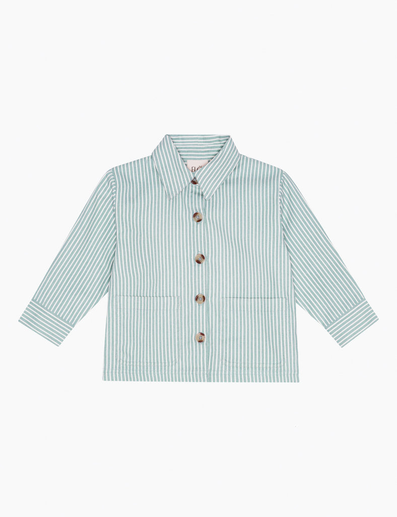 image of birk overshirt in misty blue stripe