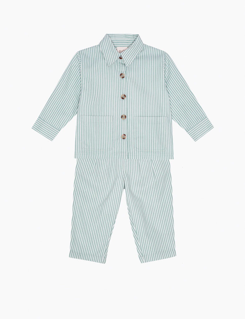 image of birk overshirt in misty blue stripe