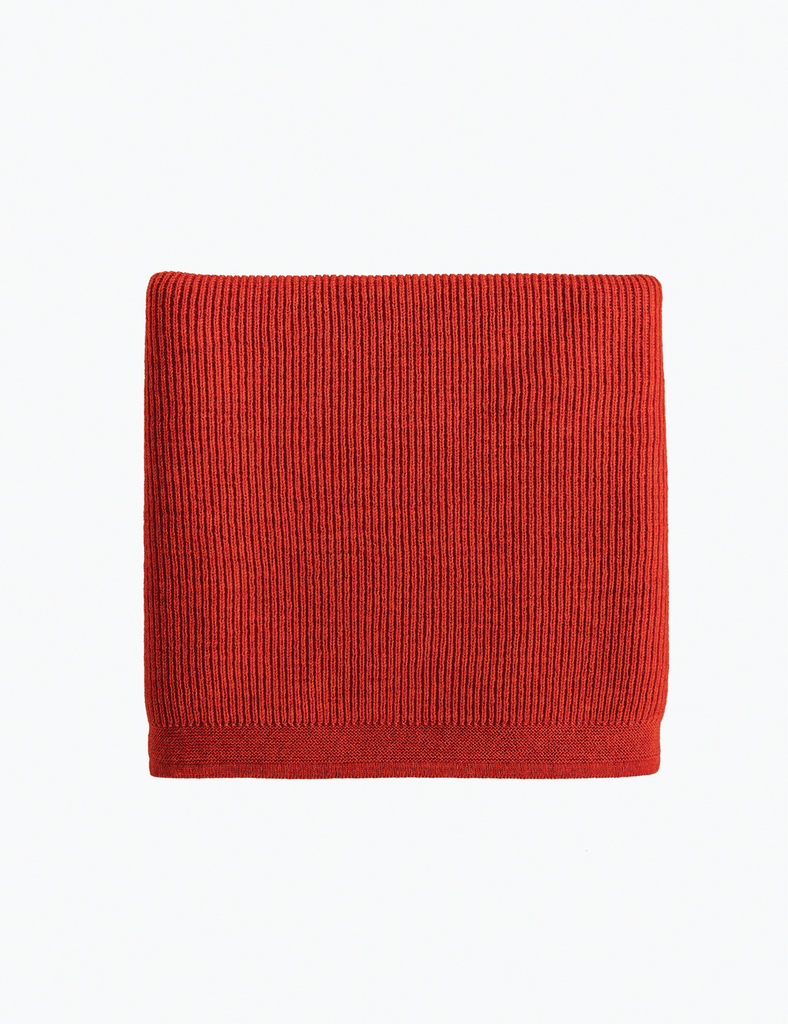 image of red blanket on a white background