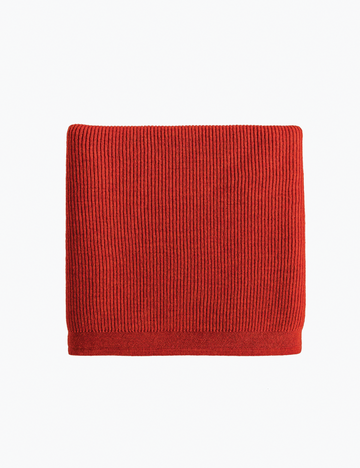 image of red blanket on a white background