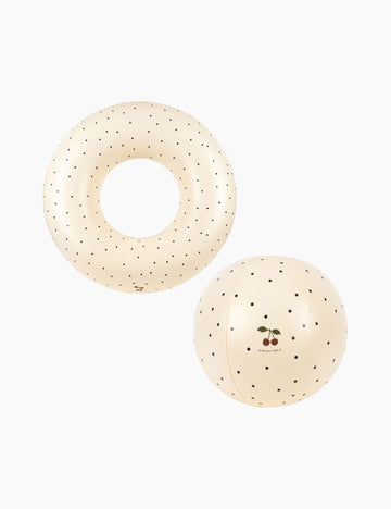 Swim Ring + Beach Ball in Navy Dot – Spilled Milk